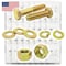 Boltsandnuts.Com Inch Grade 8 Fine Hex Cap Screws, Hex Nuts, Flat & Lock Washers Zinc Yellow  Hardware - 2011 PCS Assortment Kit #492 - alternate 1
